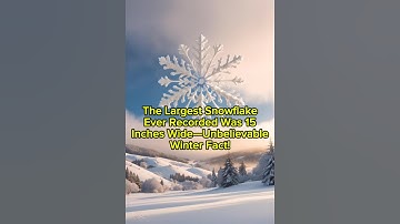 The Largest Snowflake Ever Recorded Was 15 Inches Wide—Unbelievable Winter Fact!