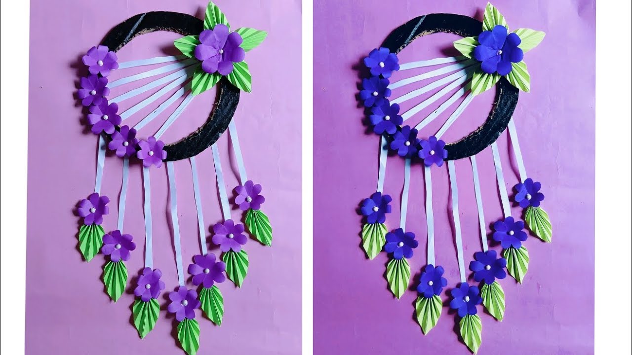 Beautiful and easy paper Wall hanging ||paper craft for wall decoration ||unique wall hanging/diy