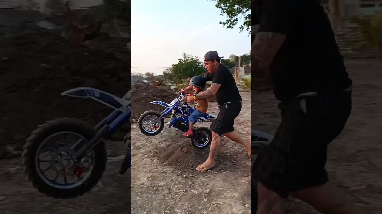 Asiknya Berlatih Jadi Pembalap Cilik Mini Trail 50cc 2Tak