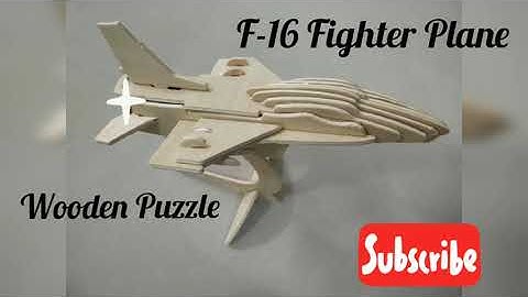 How to Assemble F-16 Fighter Plane DIY 3D Wooden Puzzle