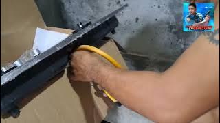 built in double burner gas stove installation..