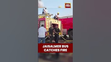 #JaisalmerJodhpur #BusCatchesFire; #Firefighters and #Police Respond Immediately | #shorts