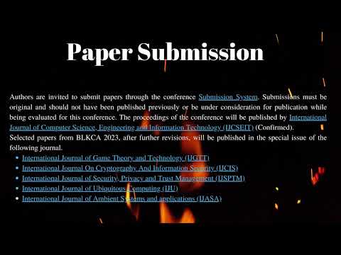 Call For Papers – International Conference on Blockchain and Applications (BLKCA 2023)