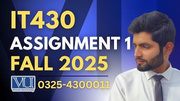 IT430 assignment 1 solution 2025 | IT430 assignment 1 solution fall 2025