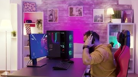 Gamer Wearing Headphones Stock Video