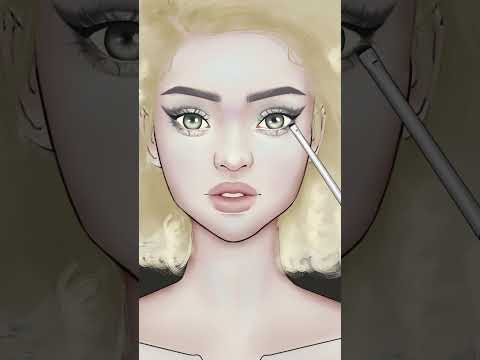 Makeup Animation Part 3 Eye Makeup & Blush #makeup #makeupanimation #beauty