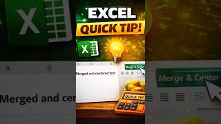 Merge Cells Instantly in Excel | Excel Tips and Tricks #shorts #shortsfeed #youtubeshorts