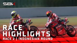 Full highlights as Bautista hunts down Rinaldi for Race 2 win amidst late drama  | #IDNWorldSBK