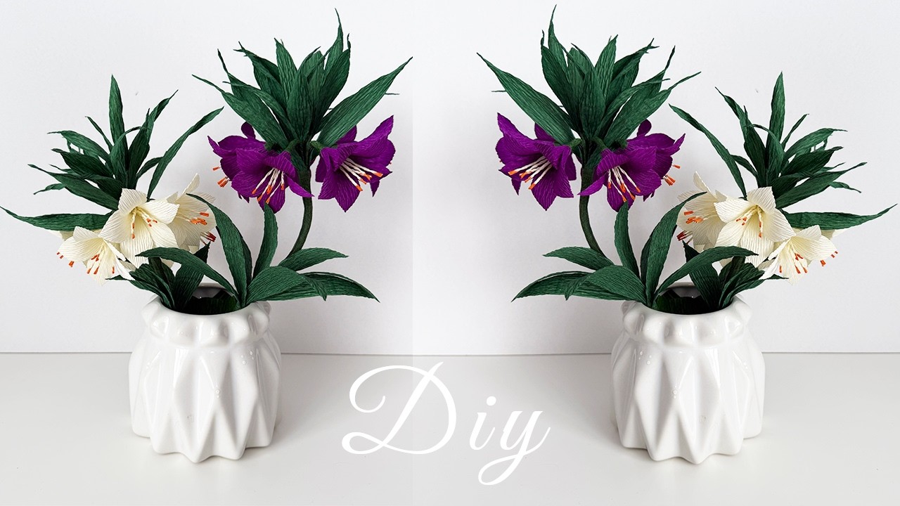 Amazing! Easy How to Make Asiatic Lily Crepe Paper Flower DIY decoration Ideas