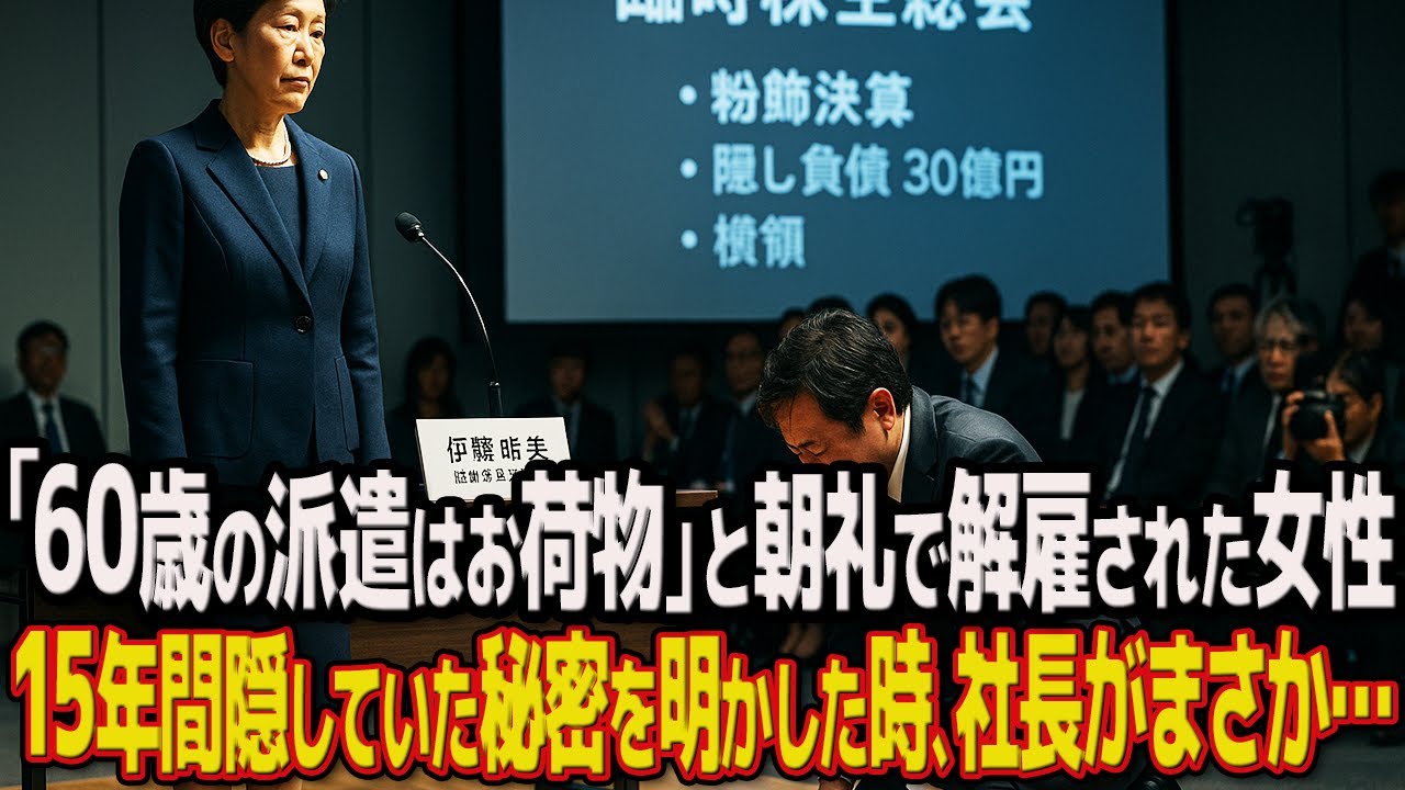「60歳の派遣はお荷物」と解雇された女性が15年間の秘密を明かした時、社長が土下座した理由…