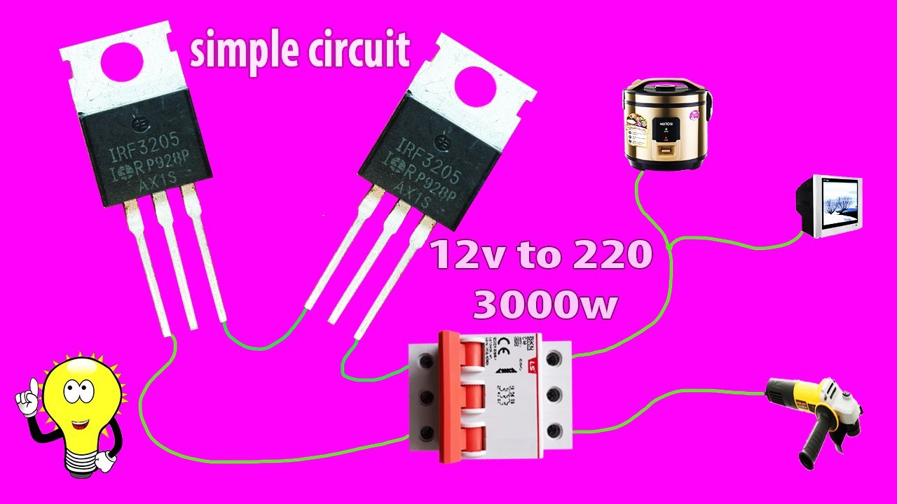 How to Make 200W Inverter 12V-220V Schematic - TRONICSpro  Electronic  circuit projects, Electronic schematics, 200w