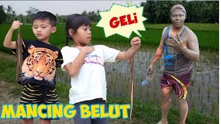 gak boleh mainan meriam bambu karbit,akirnya mancing belut di sawah sambil nunggu buka puasa