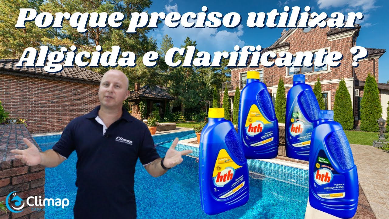 Algicida e clarificante para piscinas
