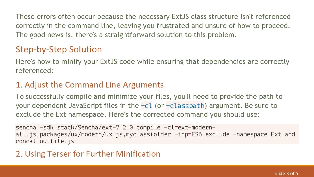 Effective Minification of Your ExtJS Applications Using Sencha Cmd