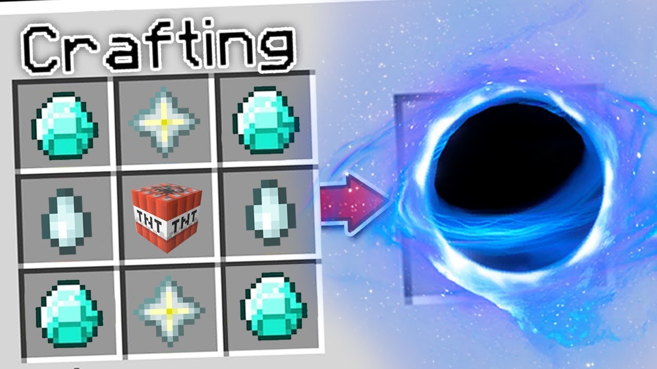 BLACK HOLE CRAFTING RECIPE IN MINECRAFT (DO NOT TRY THIS) YouTube