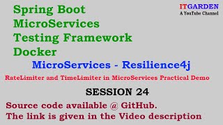Spring Boot RateLimiter, TimeLimiter in MicroServices using Resilience4j Practical Demo Session24