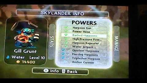 Skylanders: Gill grunt Harpoon path fully upgraded