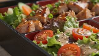 Salmon Teriyaki and Chicken Teriyaki Bento come to us at Taylors University Sunway