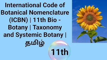 International Code of Botanical Nomenclature | 11th Bio - Botany | Taxonomy and Systemic Botany