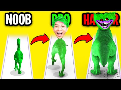 NOOB vs PRO vs HACKER vs GOD in Dino Evolution Run 3D 