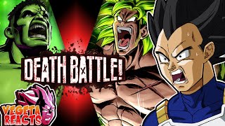 Vegeta Reacts To Hulk VS Broly (Marvel VS Dragon Ball) | DEATH BATTLE!