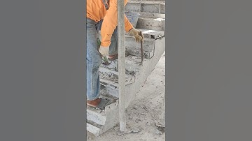 Technical remove stairs formwork after casting concrete