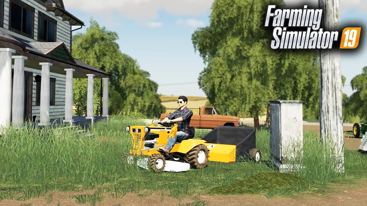 farming simulator 2019 latest news FS19- MOWING OVERGROWN LAWN WITH NEW ALLIS-CHALMERS GARDEN TRACTOR! (BEST GARDEN TRACTOR YET)