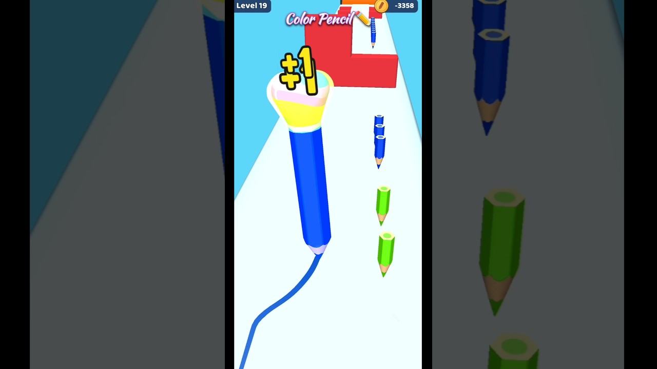 Color Pencil Run 3D shorts game part-16 