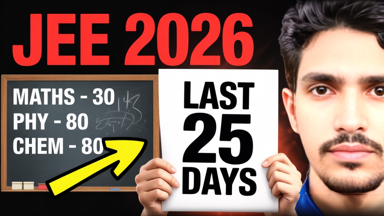 How to Use Last 30 Days for JEE Main 2026 | Complete Daily Plan ...
