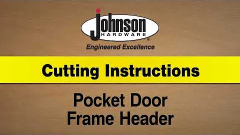 Johnson Hardware® 1500 Series Pocket Door Frame Cut Down - Standard Door Widths