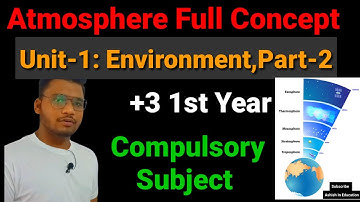 EVS Lecture, Atmosphere By Ashish Sir,+3 1st Year Compulsory Class Evs,1st Semester