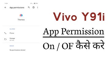 Vivo Y91i App Permission Allow And Deny