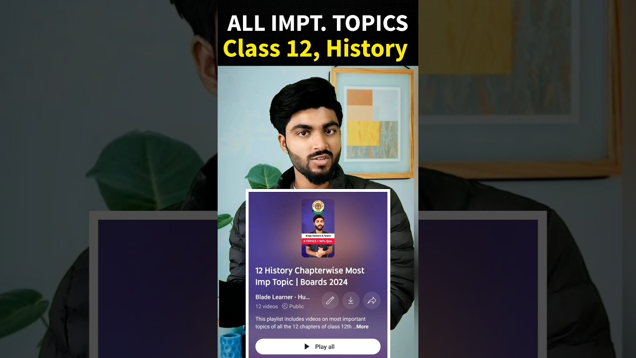 Class 12 history most Important topics for boards 2024