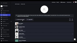 Yamdu Tutorial: Creating External Contacts