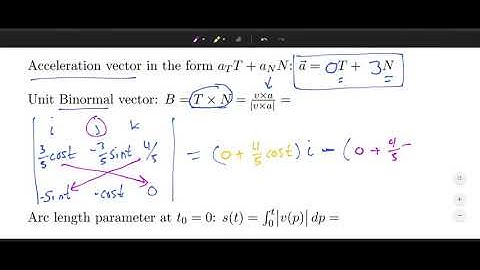 Example: Calculate Curvature, Binormal Vector, Torsion