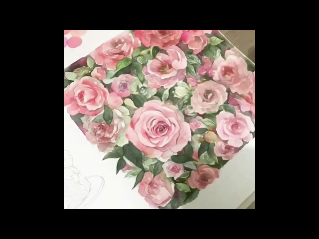 Watercolor Timelapse - Roses