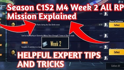 🔥Season c1s2 M4 week 2 mission explain) Pubg Mobile rp mission | Bgmi week 2 mission👆