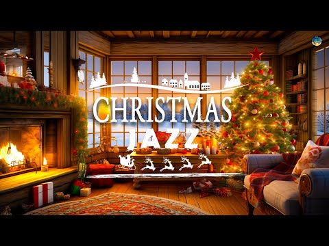 Christmas Jazz ☃🎄 Cozy Christmas Jazz Instrument and Fireplace