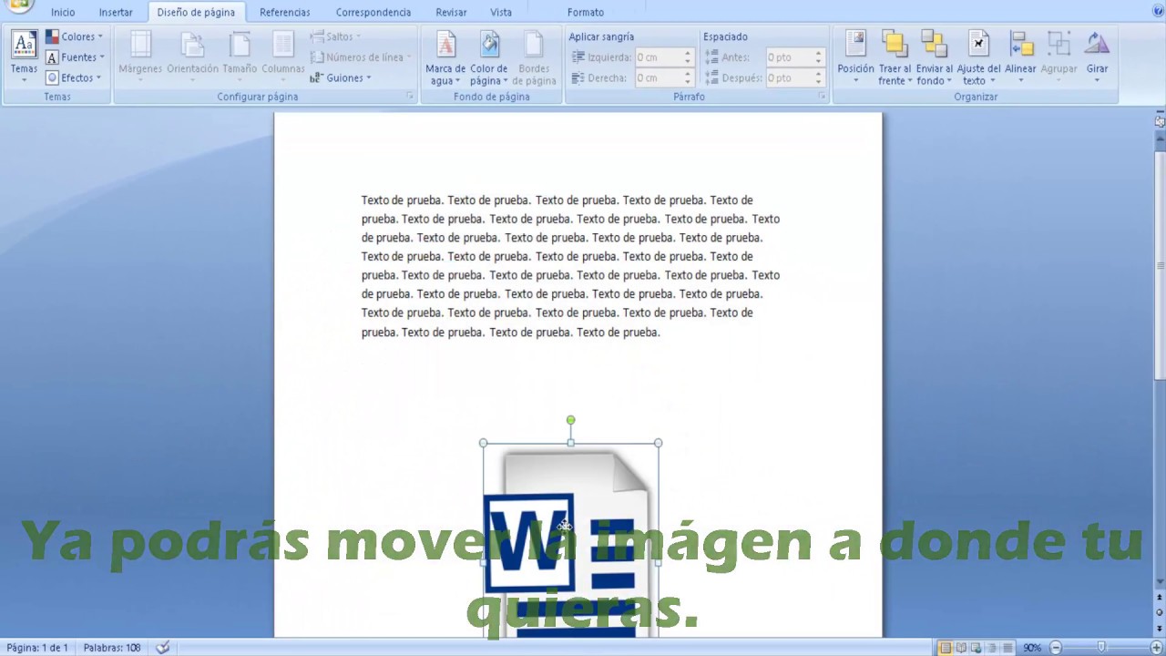 ¿Cómo mover una imagen en Word? YouTube