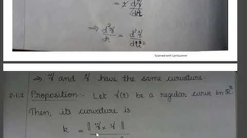 curvature of unit speed curves
