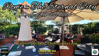 Rome Day 1 Hotel Diana Rooftop