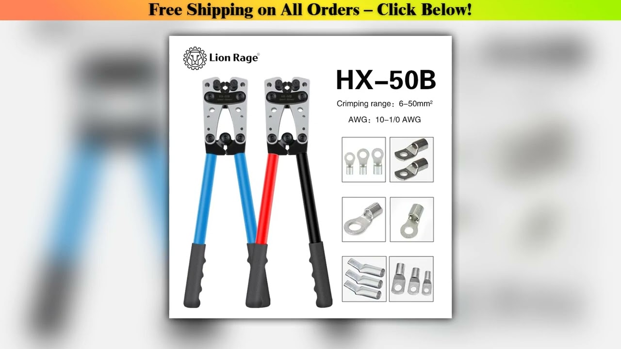 Crimping Pliers Tube Terminal Crimper Hex Crimp Tool Multitool Battery Cable Lug Cable Hand Tools