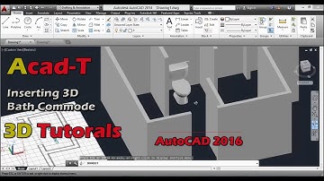 How To Insert 3D Object in AutoCAD 2016 - Inserting Bath Commode - AutoCAD 2016