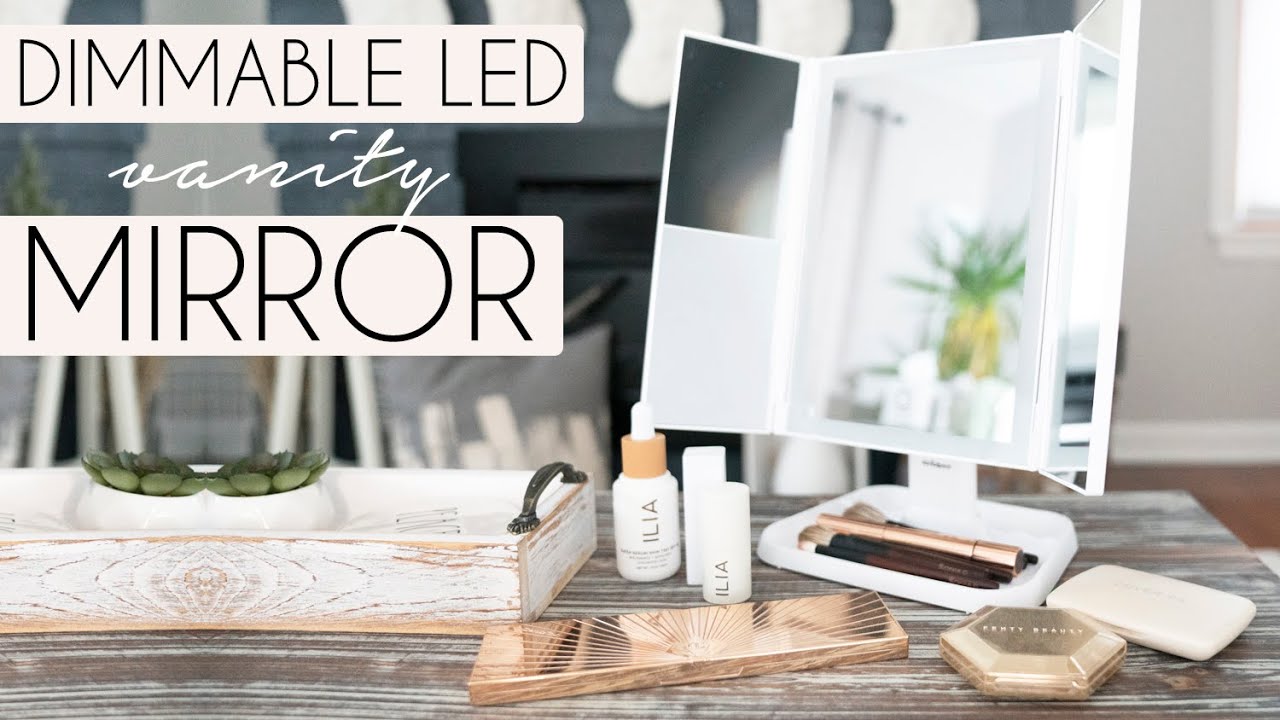 AFFORDABLE LIGHTED MAKEUP MIRROR Dimmable + 3X Magnification // Amazon Finds