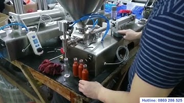 Máy chiết rót định lượng mỹ phẩm, mật ong, cao đặc, tương ớt, nước mắm... độ chính xác cao