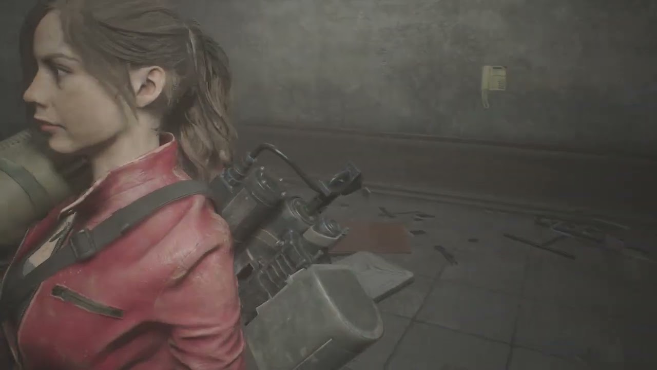 BIOHAZARD RE:2_東側階段から取調室、被疑者確認室