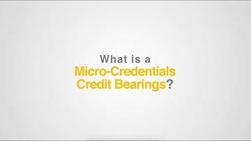 MICRO-CREDENTIALS CREDIT BEARINGS