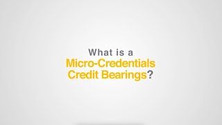 MICRO-CREDENTIALS CREDIT BEARINGS