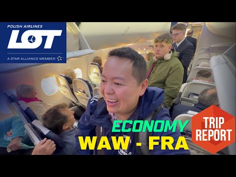 TRIP REPORT (4K) - LOT POLISH AIRLINES LO381 FLIGHT ECONOMY CLASS WAW - FRA