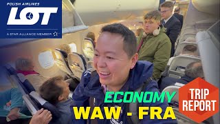 TRIP REPORT (4K) - LOT POLISH AIRLINES LO381 FLIGHT ECONOMY CLASS WAW - FRA